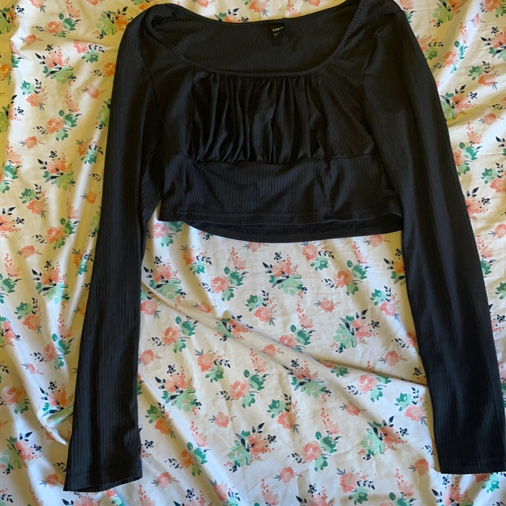 Black shein crop top